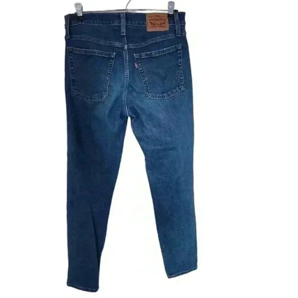 Levi's Wedgie Fit Skinny Jeans Devil Medium Wash Blue Button Fly Women's size 27 - Picture 4 of 15